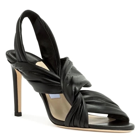 Jimmy Choo Lalia Black Leather 85 Sandals Heels Size 36 - Picture 6 of 12